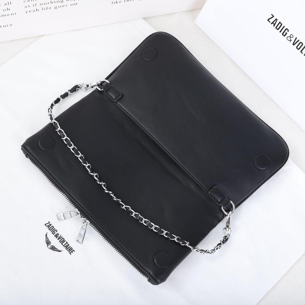 2025 Nová dámská crossbody kabelka-clutch s kamínky a křídlem