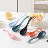 Spoon - Household High-temperature Resistant Anti-drop Clear Soup Deep-mouth Ramen Spoon, Rice Noodle Long-handled Plastic Soup Spoon