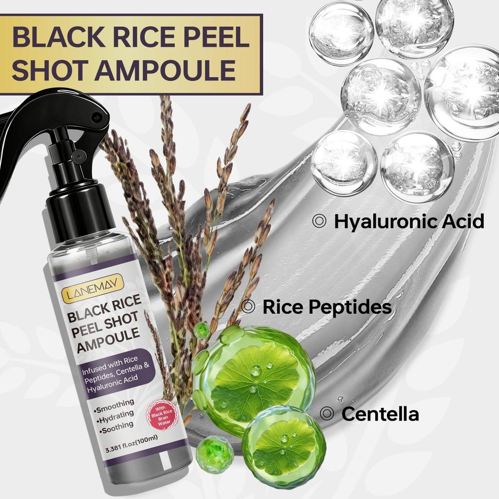 Black Rice Peel Shot Ampoule-Strengthens The Skin Barrier-Deeply Hydrates And Soothes Dry Or Orritated Skin-100ml