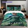 Future Warrior Alita Battle Angel Bedding (1 * duvet cover + 2 * pillowcase, without core) 2D Flat Soft and comfortable Christmas birthday gift