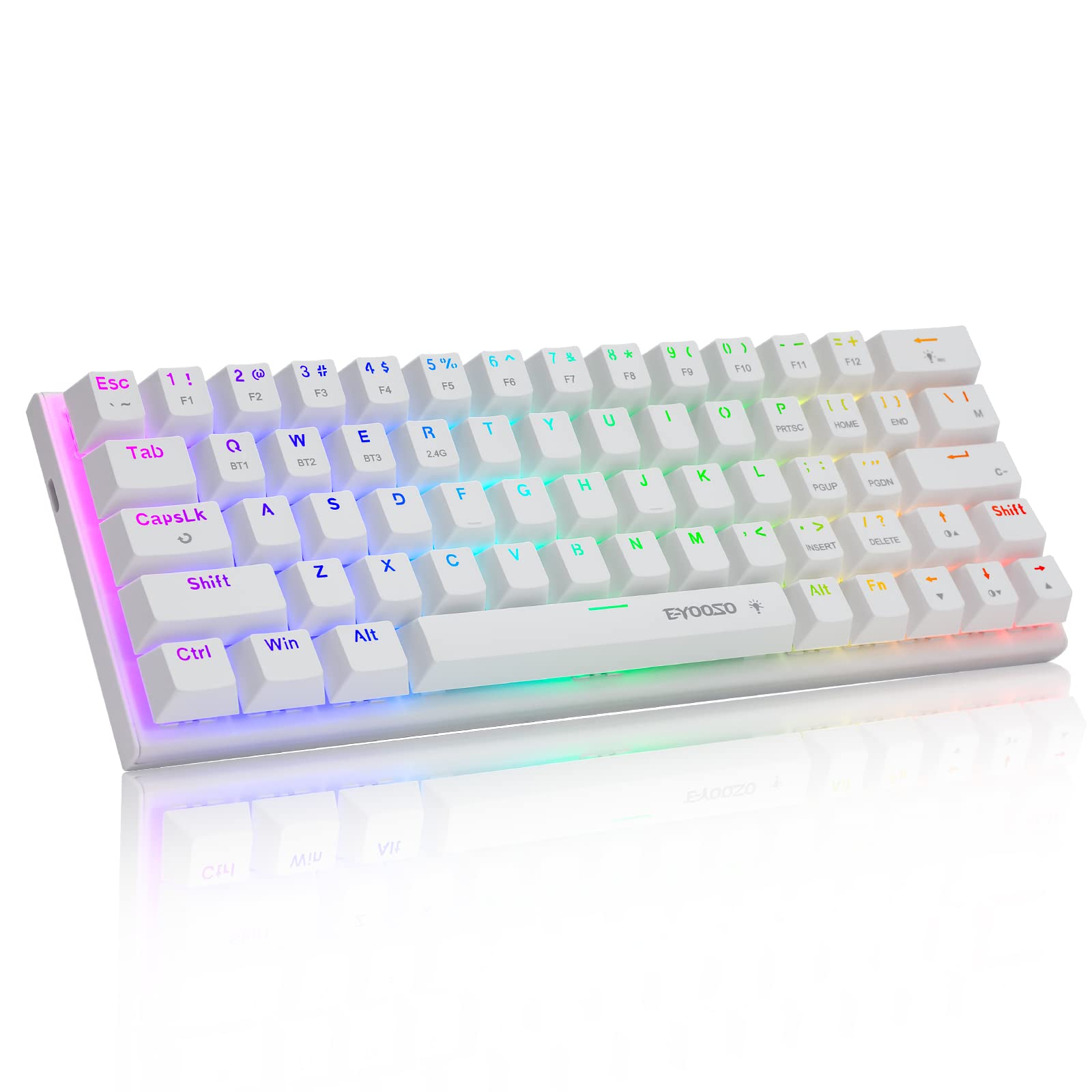 

Gaming 63 Mechanical Keyboard with Red and USB Wired RGB LED Compact Compatible with Windows and Keyboard with Red e-Element Keyboard, Keys, Switches,