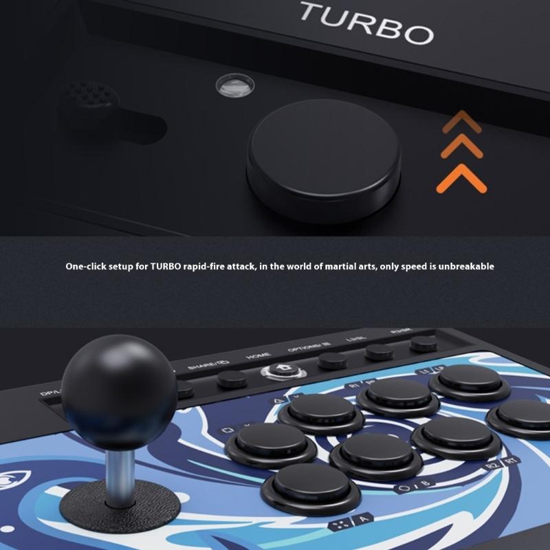 Stilvoller Gaming-Joystick mit 3,5-mm-Soundanschluss Blaue mechanische Tastenstecker Play-USB-Kabel für die Verwendung mit mehreren Geräten