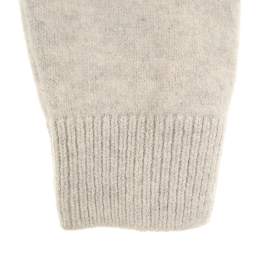 MAISON KITSUNE Moroccan Wool Blend Long Sleeve Sweater L White Men's Used