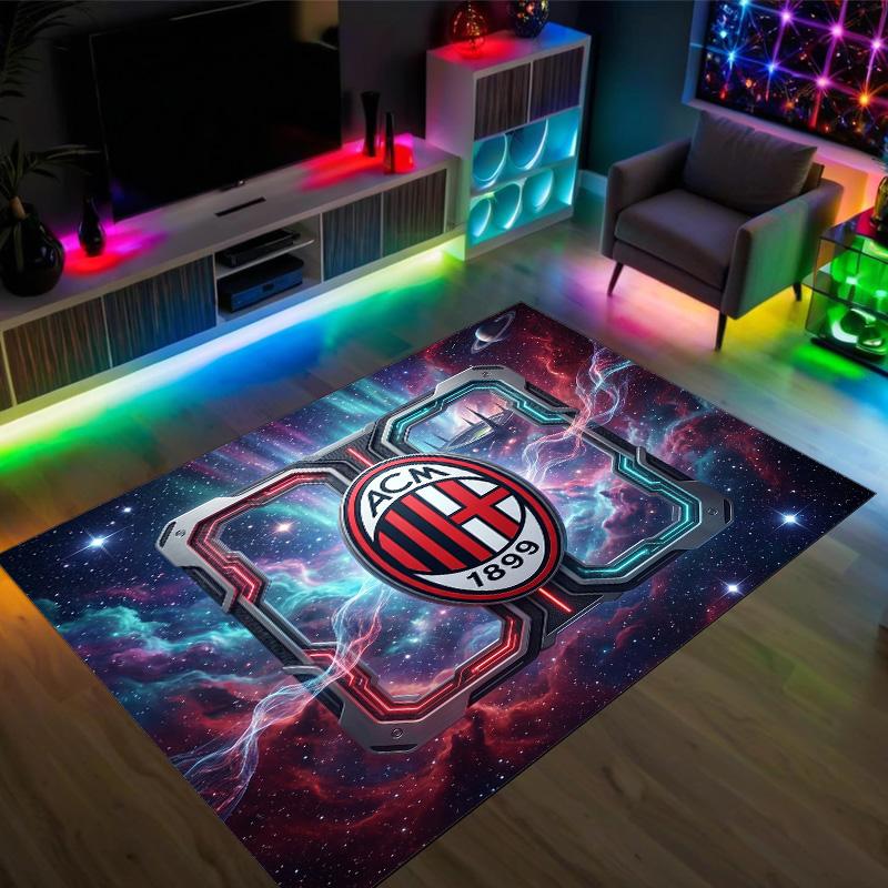 AC Milan Design Crystal Velvet Carpet Cozy Non?Slip Printed Rug For Bedroom Living Room Entrance