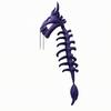 Dinosaur Skeleton Headpiece with Back Spine 3D for Themed Parties