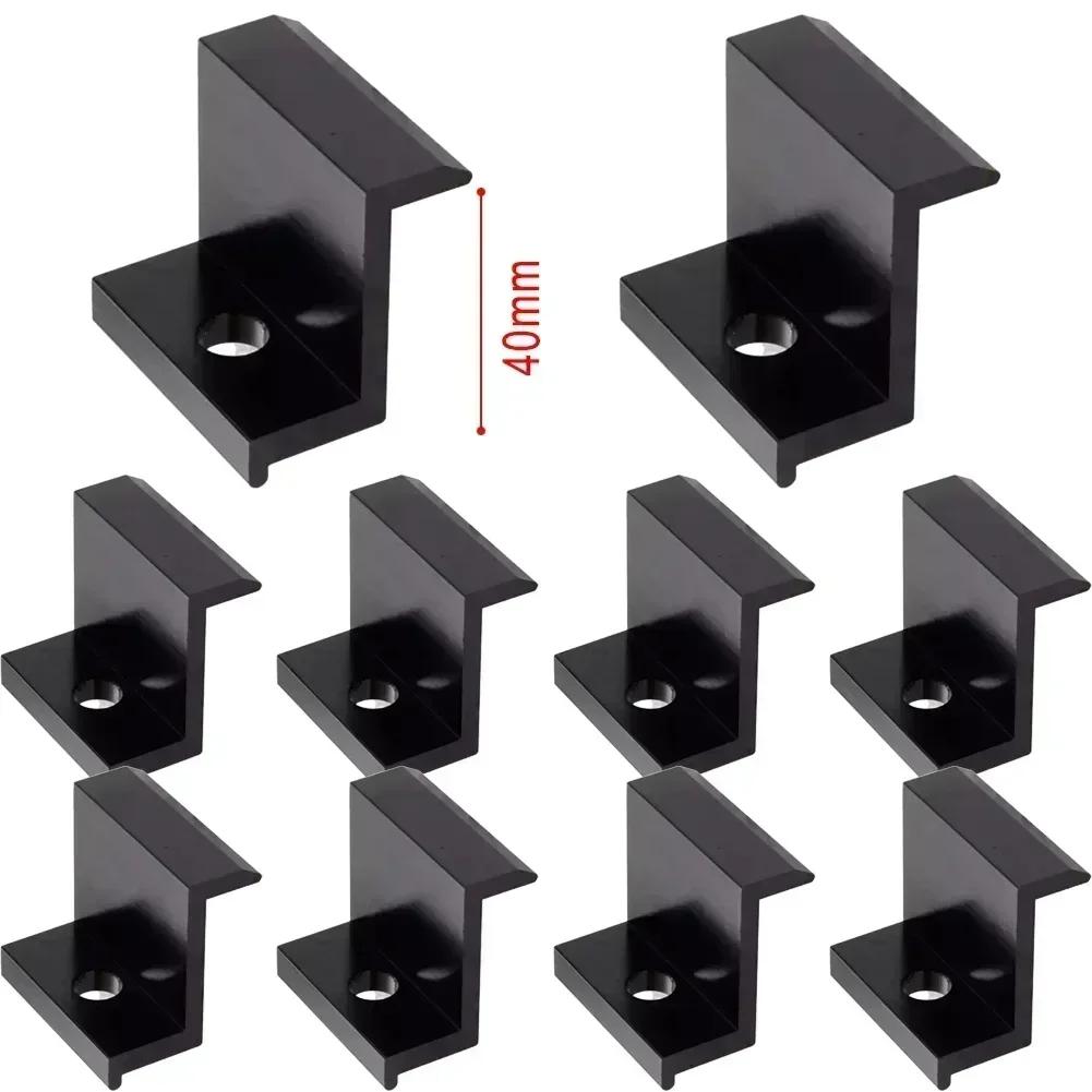 10Pcs End Clamp Spare Parts Accessories Aluminum Alloy PV Replacement Solar Panel 30mm/32mm/35mm/40mm Assembly