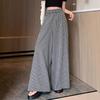 Women's Plaid High Waist Wide Leg Pants - Summer Casual, Loose & Slimming Skirt Style