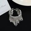 New Fashionable Rhinestone Tassel Opening Bracelet Stylish And Elegant Lady's Party Jewelry Accessory  Gift For Friends