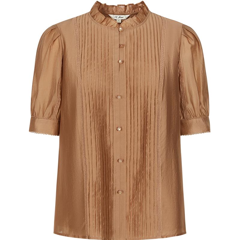 

JUZUI Elegant Commuter Ruffle Blouse 2XL