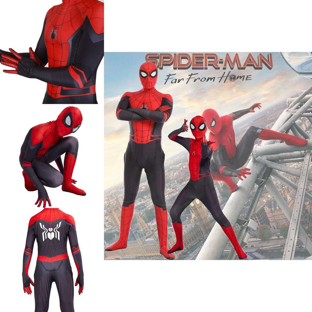 Quality Peter Parker Spider Man Far From Home Cos Costume For Adults And Kids**