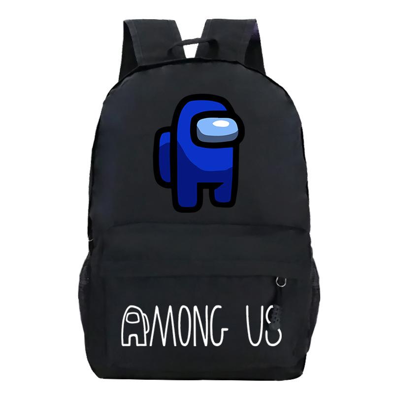 Among Us Game Merchandise Cartoon Print Student Bag + Oblique Span Bag + Shoulder Bag Combination