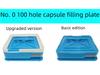 Placa de llenado manual de cápsulas con 100 orificios para cápsulas de tamaño 0