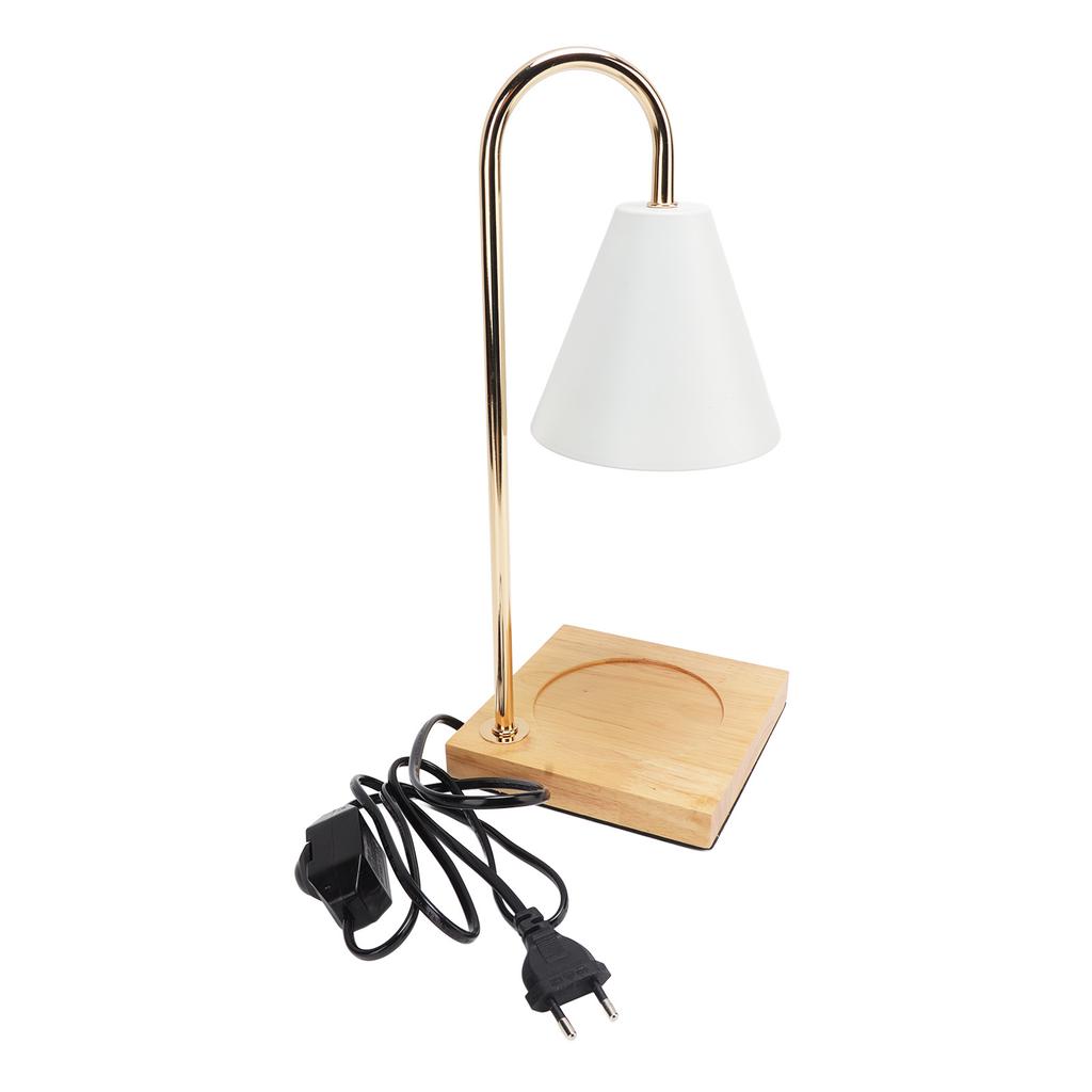 Candle Warmer Lamp Dimmable Smokeless Decorative Aroma Candle Wax Melting Light with Wooden Base