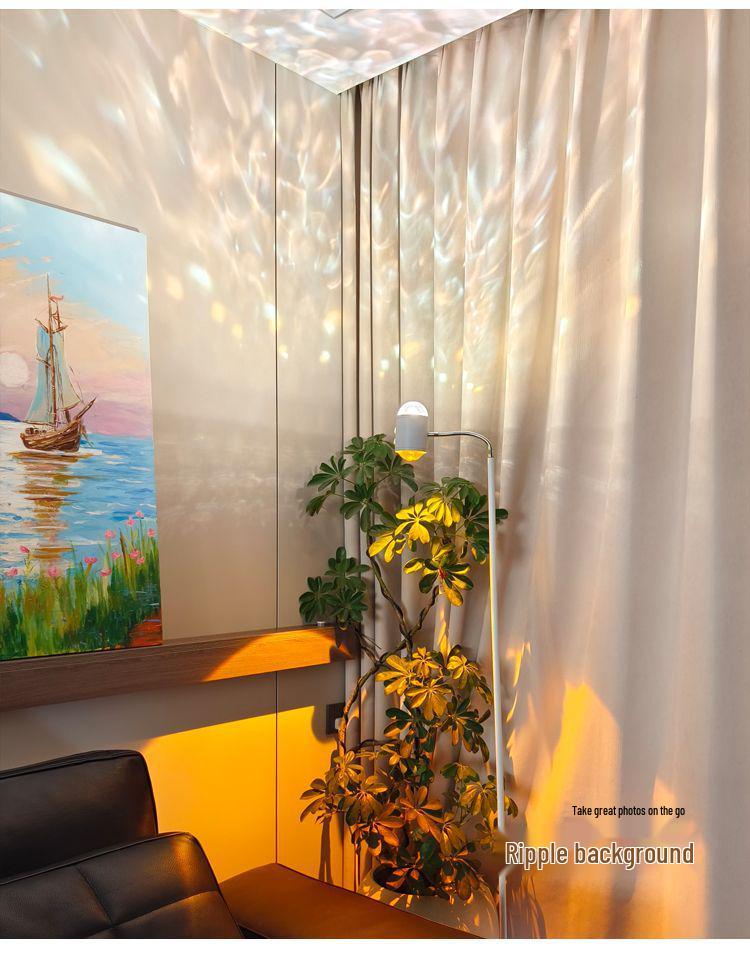Sunset Ripple Atmosphere Lamp: Dynamic Bedroom & Studio Light for Influencers