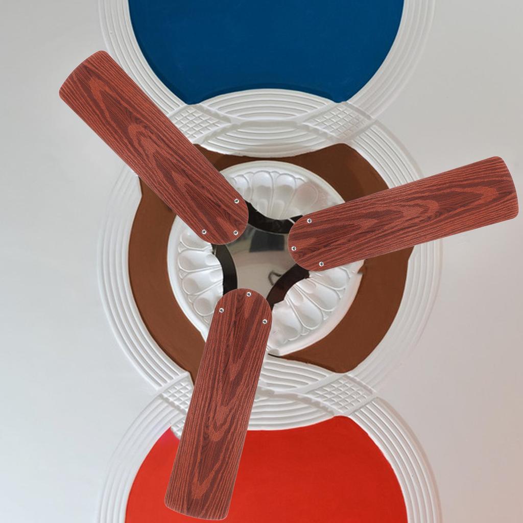 Walnut Wood Grain Fan Blade 20.7inch Plastic High-Performance Replacement Ceiling Fan Accessories Easy Install