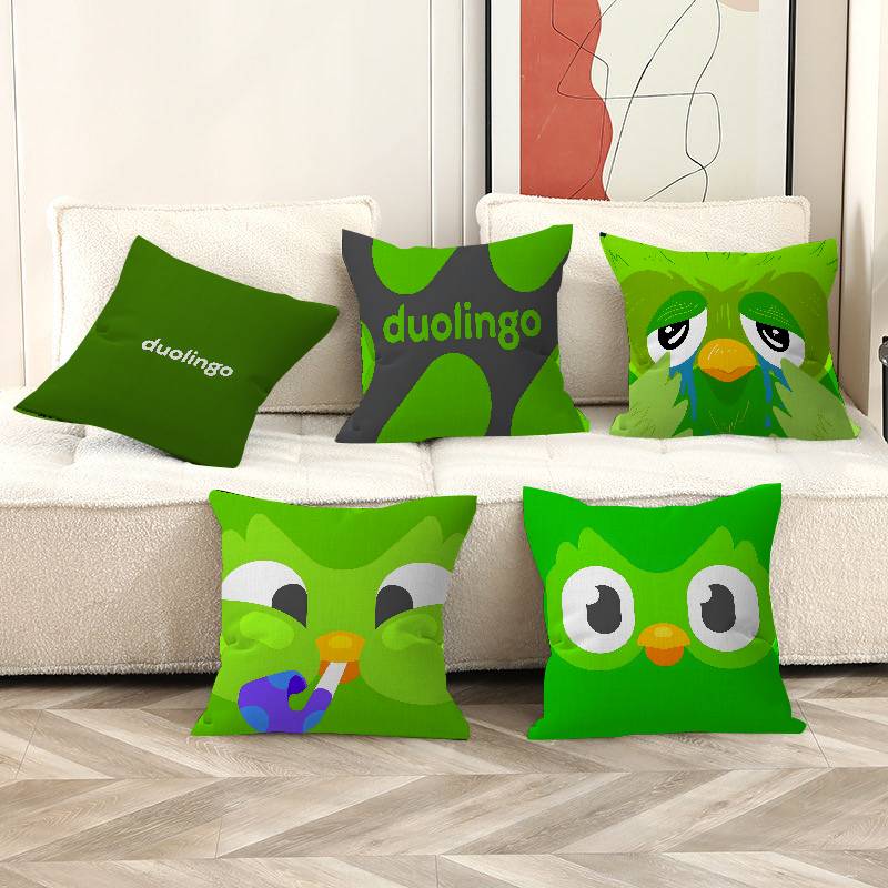 D-Duolingo Green pillow cover sofa cushion cover home room decoration children gift