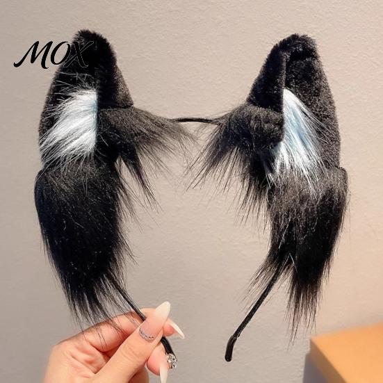 Carnival Masquerade Props Cat Ears Headband, Soft Fuzzy Headband for Men Women, Furry Hairhoop Faux Fur Animal Headwear Cosplay Costume Halloween