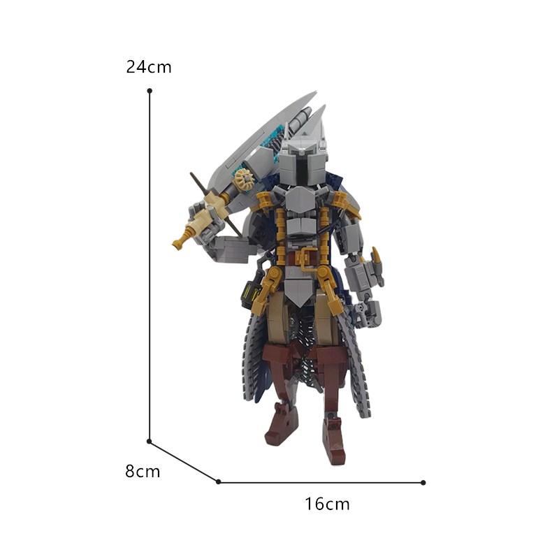GSBAN Ronin Warrior Mech Female Robot Mobile Suit Girl Mecha Creative Model Building Blocks Bricks Toys for Gifts