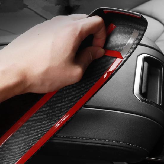 Carbon Fiber Central Storage Box Decor Cover 2pc For Toyota -2025 Highlander