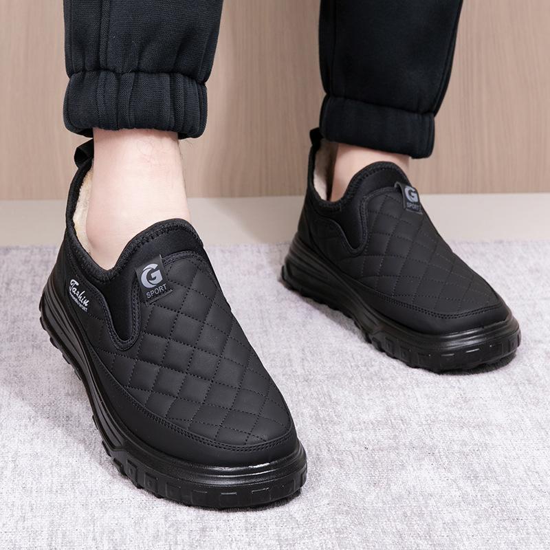 Winter Wool Snow Boots Piled and Thickened Warm Dad Shoes Old Beijing Cloth Shoes Non-slip Men's Cotton Shoes Customization