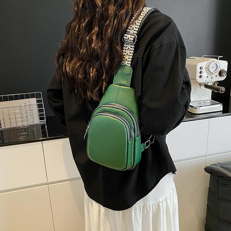 100% Cow Leather Female Crossbody Bag High Quality Genuine Leather Women Chest Bag Fashion Back Pack Multifunctional Backpack