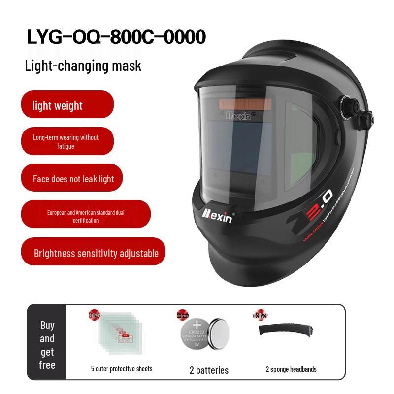 Meixin 0Q-800C Auto-Darkening Welding Helmet for TIG Welders - Electric Shield and Face Protection