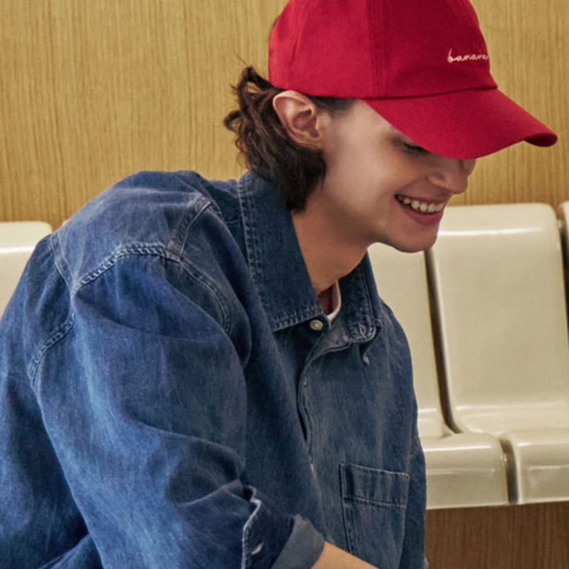 Bananasisters Banana Logo Embroidered Vivid Ball Cap Red