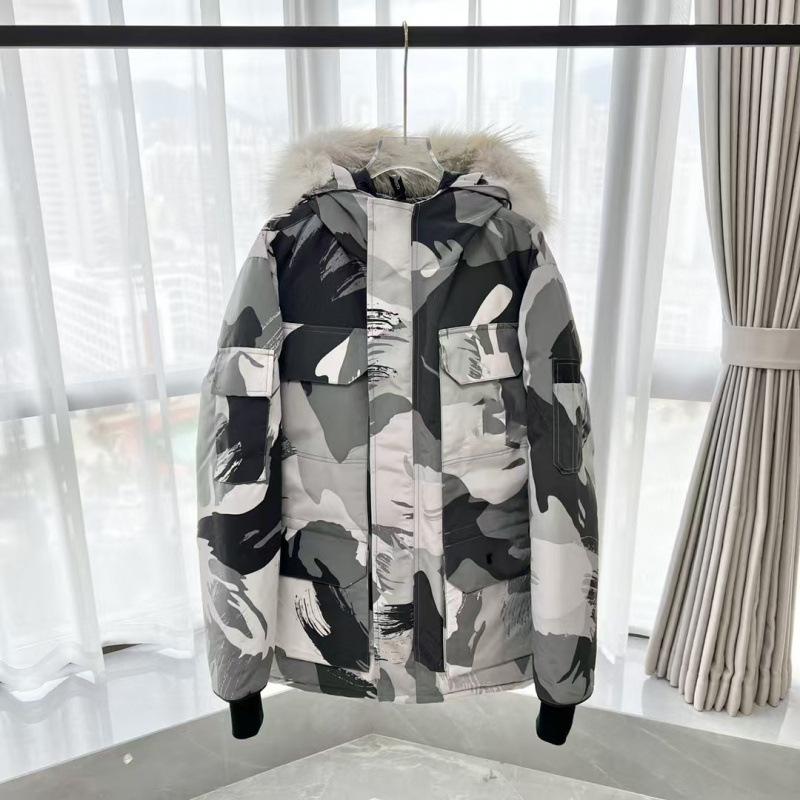 Goose down jacket Canadian men's and women's expedition down jacket thickened couple's clothing Parker