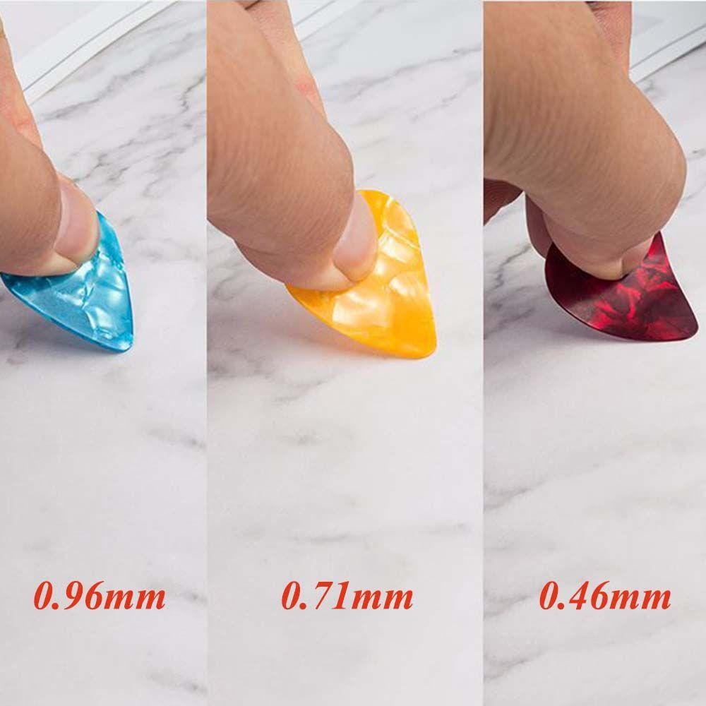 0.46mm 0.71mm 0.96mm Colorful Acoustic Fashion Ukulele Celluloid Guitar Picks Electric Plectrums