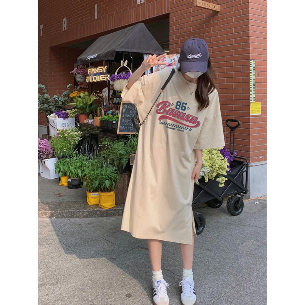 Special summer dress fashion short sleeve loose long knee maternity skirt summer