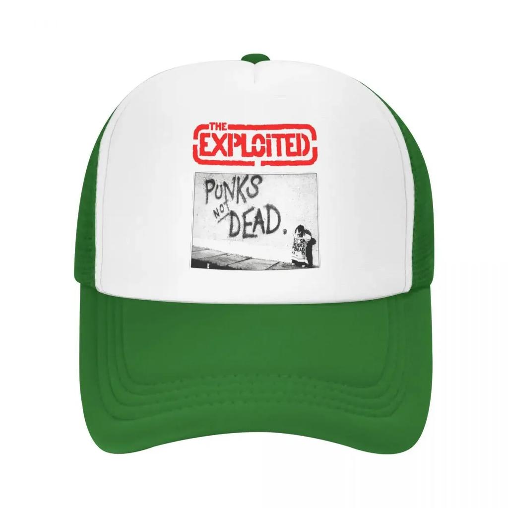 The Exploited Scottish Punk Rock Band Punks Not Dead Baseball Cap Trucker Hats Breathable Retro