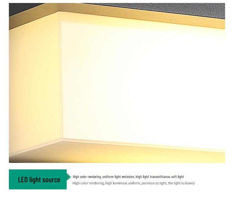 Simple Modern Waterproof LED Outdoor Wall Lamp for Garden, Balcony, and Terrace with Sensor and Moisture-Proof Features.