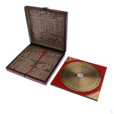 Professional Metal Feng Shui Bagua Luo Pan | Jing with Wooden Base, Diameter: / 8.26inch