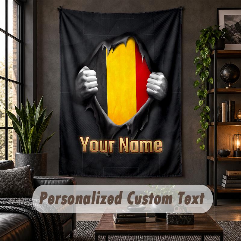 Wall Tapestry Germany National Football Team Print Custom Name Text Wall Hanging Home Decor