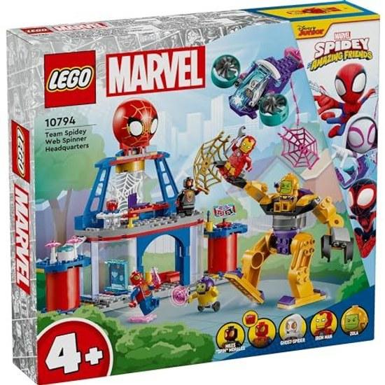 LEGO Marvel Spidey His Amazing Friends Team Web Spinner Secret Hideout Toy Educational Gift Blocks Boys Girls Children 4 Years Old 5 6 Role Play 10794