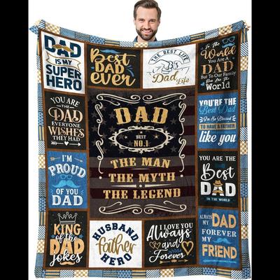 SIKLTY Throw Blanket X Perfect Fathers Day Birthday Gifts for Dad from Kids Ideal Dad Gift Ideas