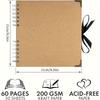 Bstorify Scrapbook Album 30 sheets, Thick 200gsm Kraft Paper, Photo Album Scrapbook, Memory Book - Ideal for Your Scrapbooking Albums Art