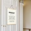 TAEDIN Mindset Motivational Definition Poster Hanger Frame, Pirational Wooden Canvas Artwork Mental Health Print Hanging Sign, Positive Quotes for