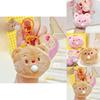Cute Plush Bear Keychain Charming Bubble Blowing Design Perfect Gift For All Ages