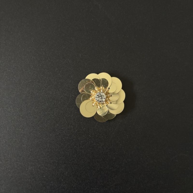 Fifan Show Factory Direct Spot Beads 3CM Sequins Rhinestone Flower Cloth Stickers Plastic Fashion Clothing Bags Accessories золотой