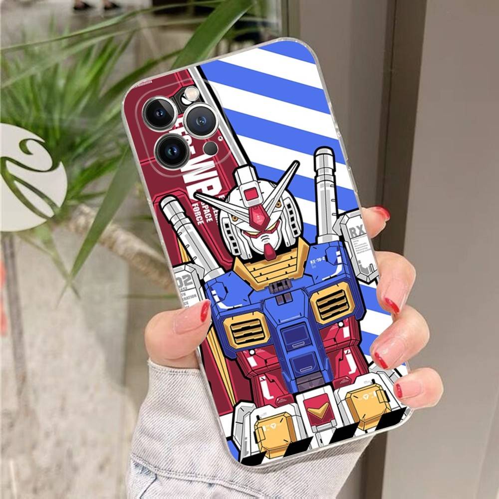 Cartoon G-Gundams Phone Case For IPhone 17 16 15 14 13 11 12 Pro Max 16 Plus Transparent