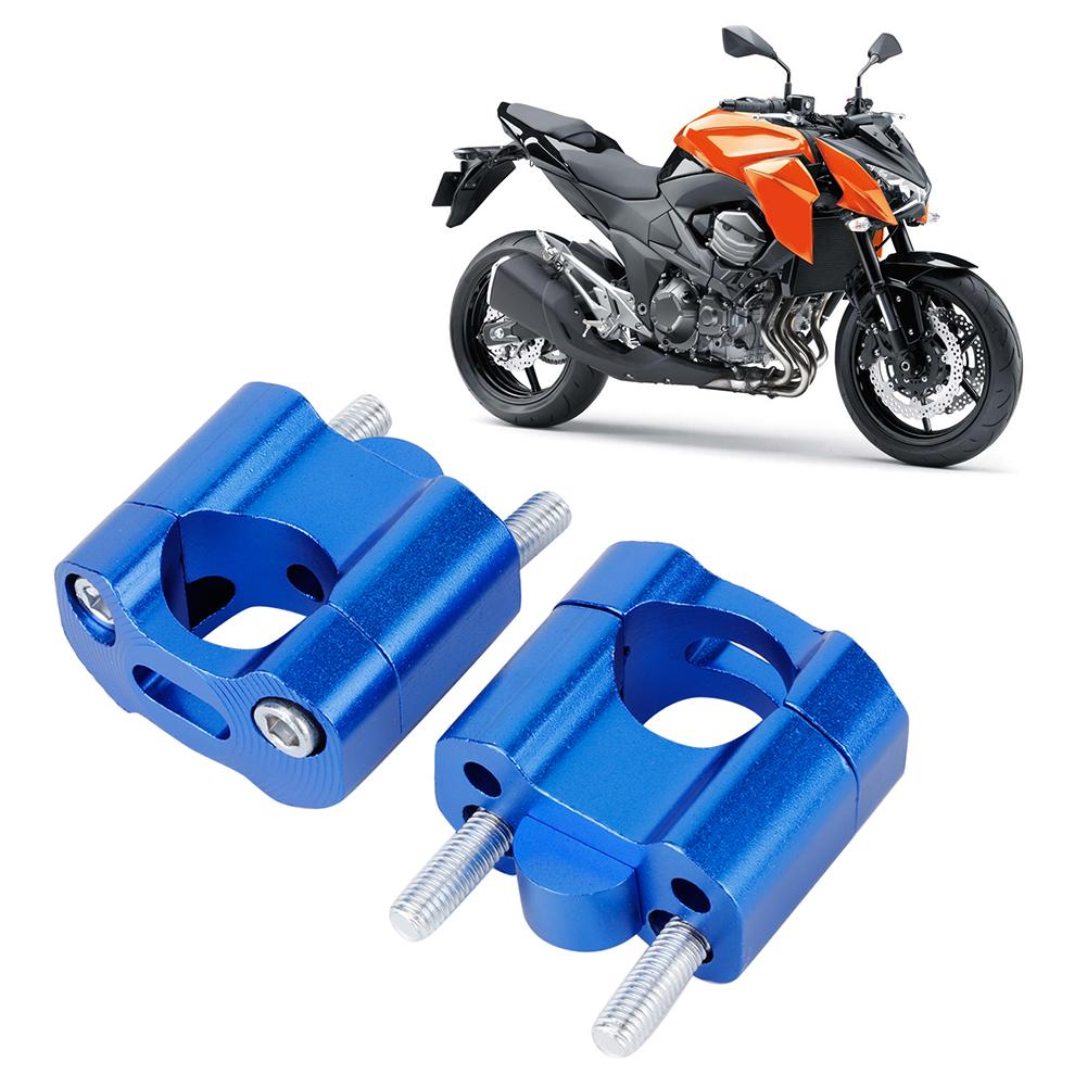1Pair 22mm/28mm 1/8in 7/8in Motorcycle Handlebar Mount Clamps Riser Adapter CNC Aluminum Alloy Motorcycle Handlebar Clamps