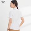 FAPAI Women's Wrinkle-Resistant Cotton Short-Sleeve Shirt