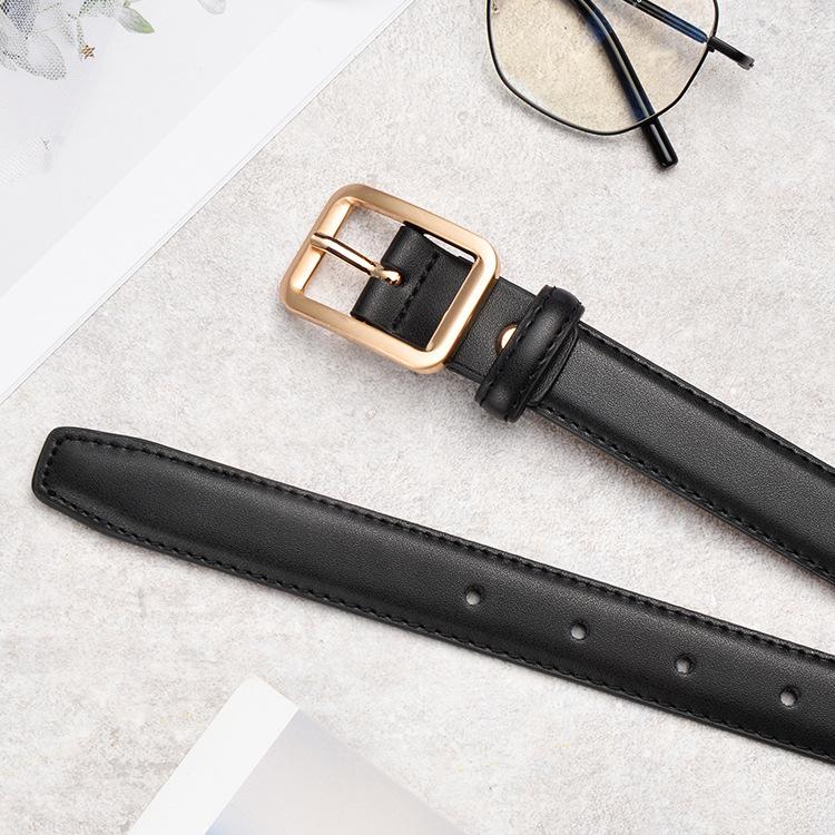 Belt Women'S Jeans Simple Decorative Thin Belt Girls Leather Pants Belt Tide