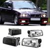 Powerful Left & Right Front Bumper Headlight Fog Lamps Housing For BMW E36 318I 318Ti 1992-1998 Car Fog Lights Covers