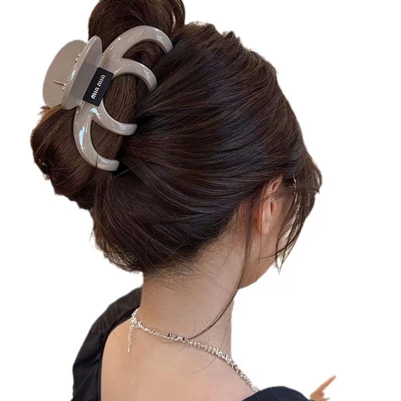 Retro Acrylic Shark Hair Clip - High-End Feel for Back of Head