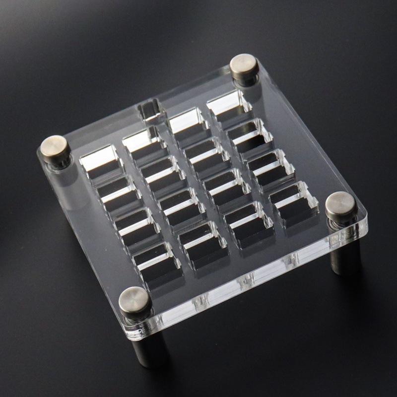 Switches Tester Mechanical Keyboard - Silver, Black, Red, Brown, Green, Acrylic Base - Cherry Compatible