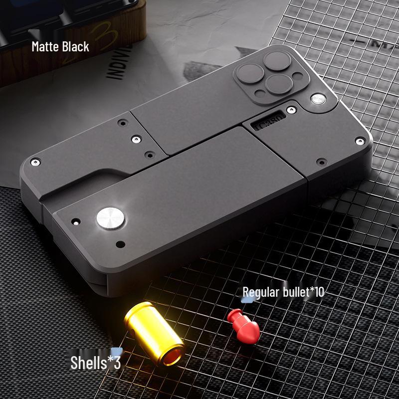 

Tai Zhen Apple Folding Mobile Toy Gun with 15 Ejectable Soft Bullets - Children s Shotgun Simulation