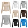 Dames blouse met vetersluiting en lange mouwen