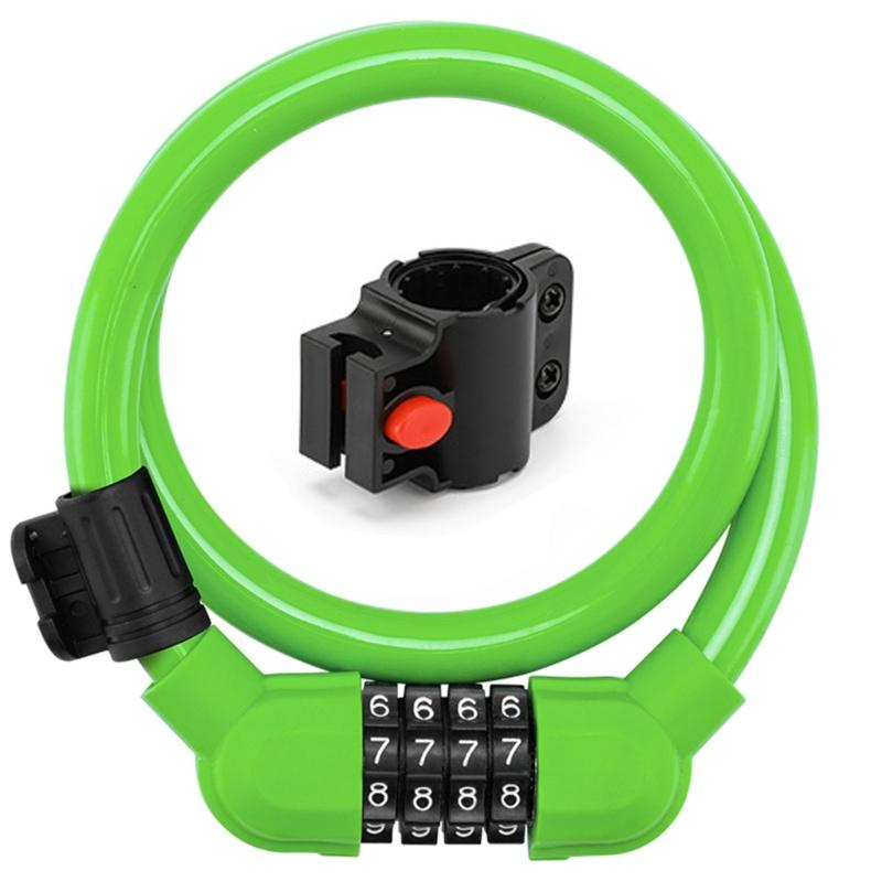 Bike Portable Code Lock Cable Anti Theft Security Resettable Combination Locks